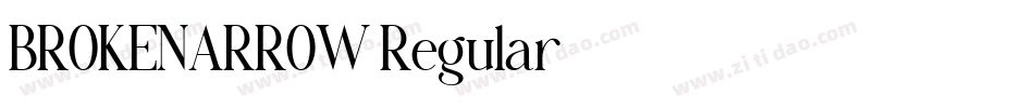BROKENARROW Regular字体转换